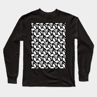 Black and white leaves pattern Long Sleeve T-Shirt